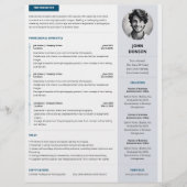 クリエイティブミニマルなクリーン履歴書 (正面)