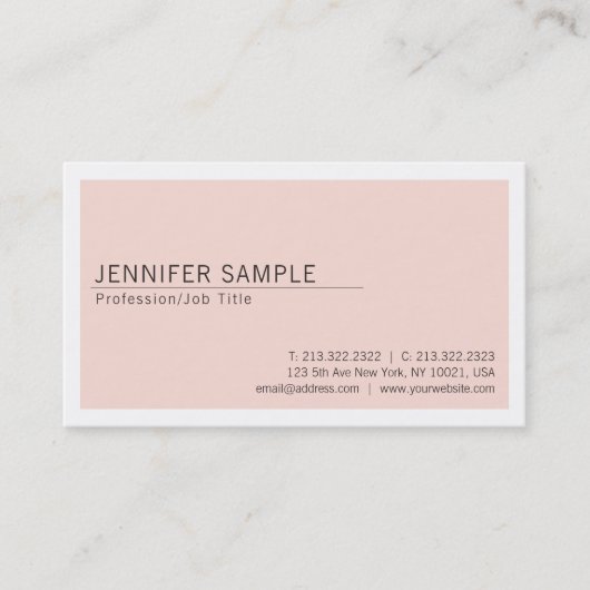 クリエイティブミニマルシモダンックプレーントレンディー 名刺 (正面)