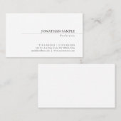 クリエイティブミニマルデザインクラシックプレーントレンディー 名刺 (正面/裏面)