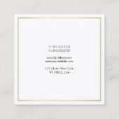 クリエイティブミニマルデザインスタイリッシュ金ゴールドトレンディー スクエア名刺 (裏面)