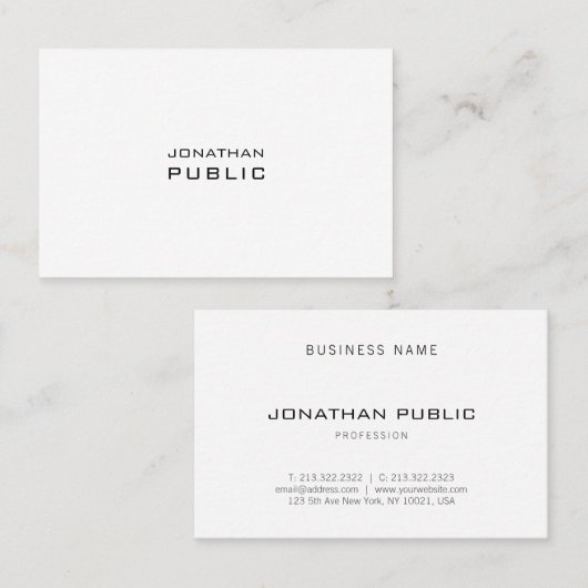 クリエイティブミニマルデザインプモダンラ素晴らしインシック 名刺 (正面/裏面)