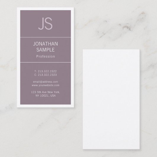 クリエイティブミニマルデザインプレイモダンンエクセレント 名刺 (正面/裏面)