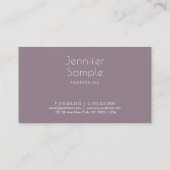 クリエイティブミニマルデザインプレーンモダンラグジュアリートップ 名刺 (裏面)