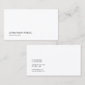 クリエイティブミニマルデザインホワイトモダンテンプレート 名刺 (正面/裏面)