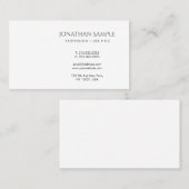 クリエイティブミニマルデザインモダントレンディープレーン 名刺 (正面/裏面)