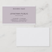 クリエイティブミニマルデザインモディッシュパープルラグジュアリー 名刺 (正面/裏面)