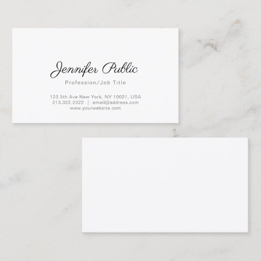 クリエイティブミニマルモダンデザインプレーントレンディー 名刺 (正面/裏面)