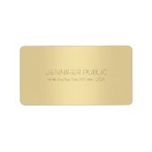 クリエイティブミニマルモダン主義金ゴールドプロフェッショナルプレーン ラベル (正面)