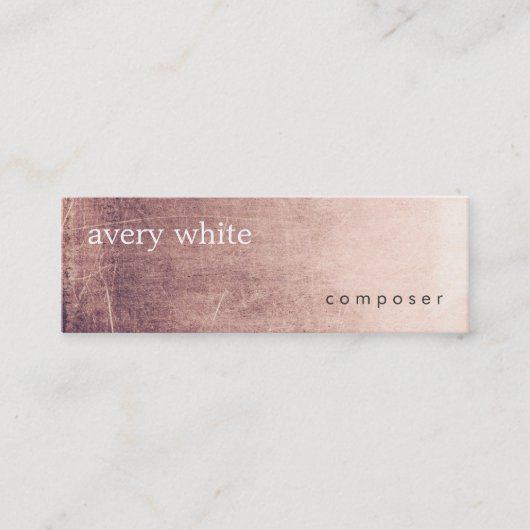 クリエイティブミニマル熟成テクスチャの外観 スキニー名刺 (正面)