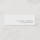 クリエイティブミニマル熟成テクスチャの外観 スキニー名刺 (裏面)