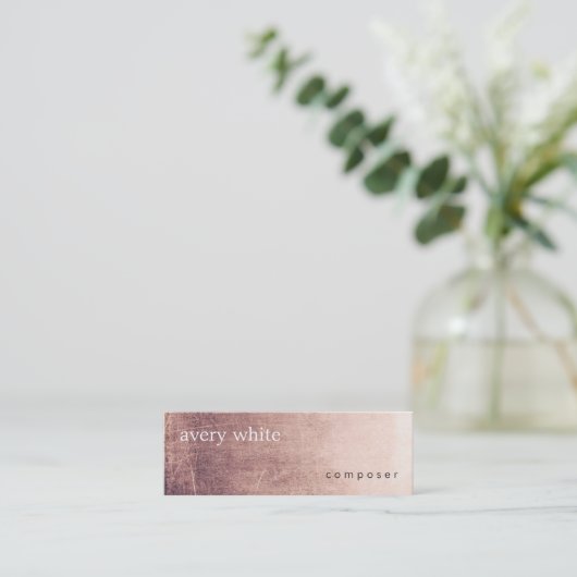 クリエイティブミニマル熟成テクスチャの外観 スキニー名刺 (スタンド正面)