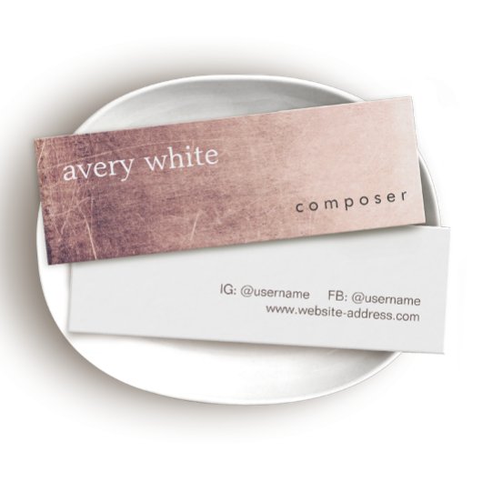 クリエイティブミニマル熟成テクスチャの外観 スキニー名刺