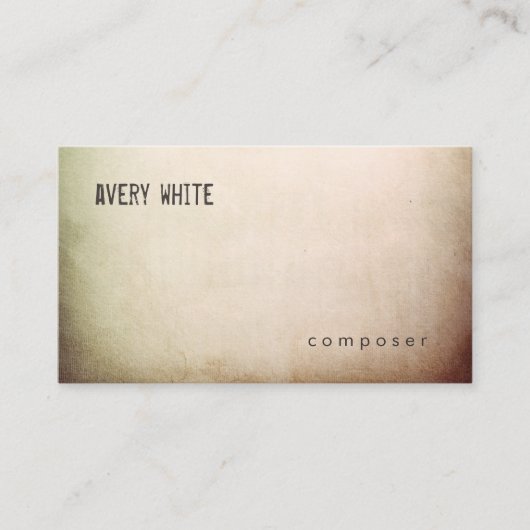 クリエイティブミニマル熟成テクスチャの外観 名刺 (正面)