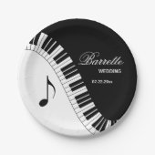クリエイティブミュージシャンピアノ鍵結婚ズ ペーパープレート (正面)