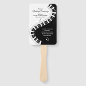 クリエイティブミュージシャンピアノ鍵結婚式 プログラム ハンドファン (正面)