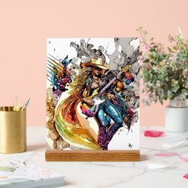 クリエイティブミュージックモザイク8x10プリント アクリルサイン