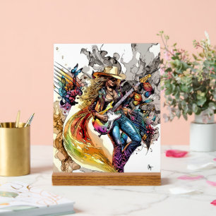 クリエイティブミュージックモザイク8x10プリント アクリルサイン