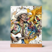 クリエイティブミュージックモザイク8x10プリント アクリルサイン (ニュートラル)