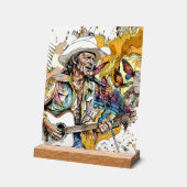 クリエイティブミュージックモザイク8x10プリント アクリルサイン (傾斜)