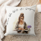 クリエイティブミューズ書：女性の20x20装飾用クッション クッション (ブランケット)