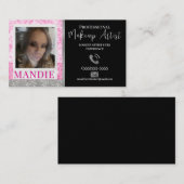 クリエイティブメイクアップヘアラッシュフォトカードQRコード 名刺 (正面/裏面)