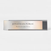 クリエイティブメタリックシンプルルックデザインプロフェッショナル デスクネームプレート (正面)