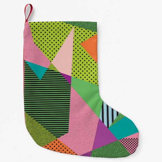 クリエイティブメンフィスフレームモダンデザイン スモールクリスマスストッキング (正面)