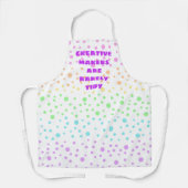 クリエイティブメーカーはめったに綺麗なレインボードットエプロン エプロン (正面)