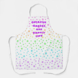 クリエイティブメーカーはめったに綺麗なレインボードットエプロン エプロン