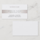 クリエイティブモダンお洒落デザインフェイクシルバートレンディー 名刺 (正面/裏面)