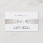 クリエイティブモダンお洒落デザインフェイクシルバートレンディー 名刺 (正面)