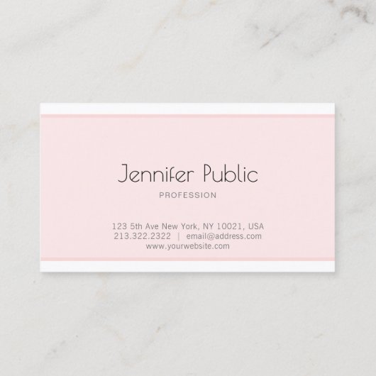 クリエイティブモダンお洒落デザインプレーンプロフェッショナル 名刺 (裏面)