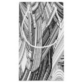 クリエイティブモダンアートブラック&ホワイト スモールペーパーバッグ (裏面)