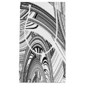 クリエイティブモダンアートブラック&ホワイト スモールペーパーバッグ (正面)