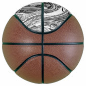 クリエイティブモダンアートブラック&ホワイト バスケットボール (右)