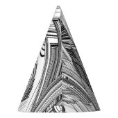 クリエイティブモダンアートブラック&ホワイト パーティーハット (裏面)