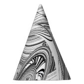 クリエイティブモダンアートブラック&ホワイト パーティーハット (右)