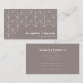 クリエイティブモダンアールデコタウペブラウンプロフェッショナル 名刺 (正面/裏面)