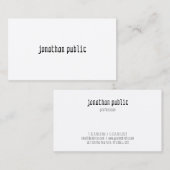 クリエイティブモダンエレガントプロフェッショナルシンプルプレーン 名刺 (正面/裏面)