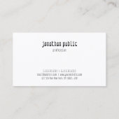 クリエイティブモダンエレガントプロフェッショナルシンプルプレーン 名刺 (裏面)