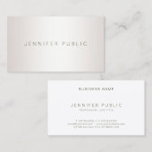 クリエイティブモダンエレガント銀クリーンテンプレート 名刺 (正面/裏面)