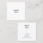 クリエイティブモダンクリーンテンプレートトレンディープロフェッショナル スクエア名刺 (正面/裏面)