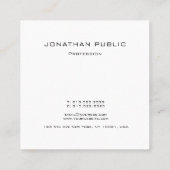 クリエイティブモダングラフィックデザインプロフェッショナルトレンディー スクエア名刺 (裏面)