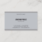 クリエイティブモダングレエレガントーシンプルテンプレートカッコいい 名刺 (裏面)