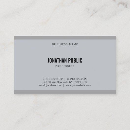 クリエイティブモダングレエレガントーシンプルテンプレートカッコいい 名刺 (裏面)