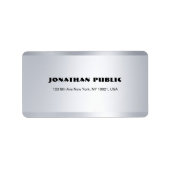 クリエイティブモダンシルバエレガントミニマルテンプレート ラベル (正面)