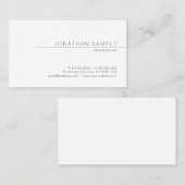 クリエイティブモダンシンプルデザイントレンディープレーン 名刺 (正面/裏面)
