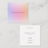 クリエイティブモダンシンプルプロフェッショナルプレーン スクエア名刺 (正面/裏面)