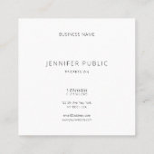 クリエイティブモダンシンプルプロフェッショナルプレーン スクエア名刺 (裏面)