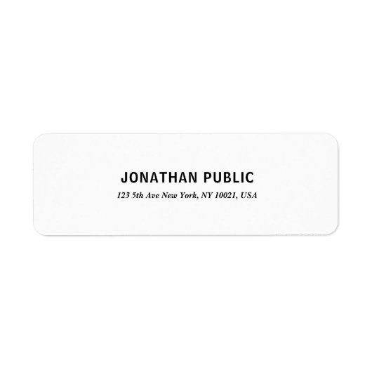 クリエイティブモダンシンプルホワイトプロフェッショナルテンプレート ラベル (正面)